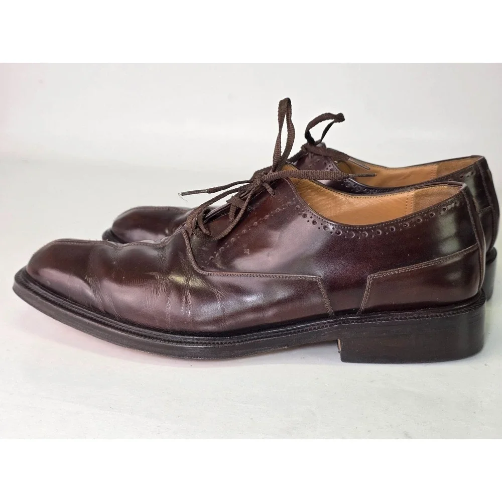 Paolo De Marco Branco Men's Dress Shoes 10 M Brown Leather Oxford Made in‎ Spain